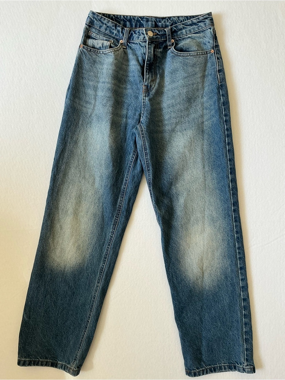 Wild Fable High Rise Baggy Mom Jeans Light Wash 100% Cotton Women’s Size 4 - Picture 2 of 10